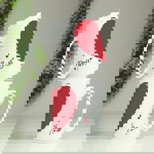 Personalised Memento Company Personalised Two Hearts Mug Set