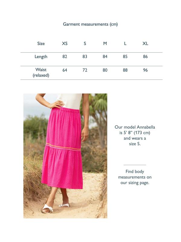 Kite Womens Organic Chickerell Seersucker Skirt Beetroot