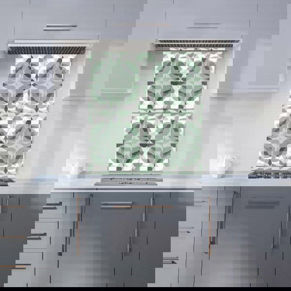 Warren Reed - Designer Geometric Green Grey Kitchen Splashback