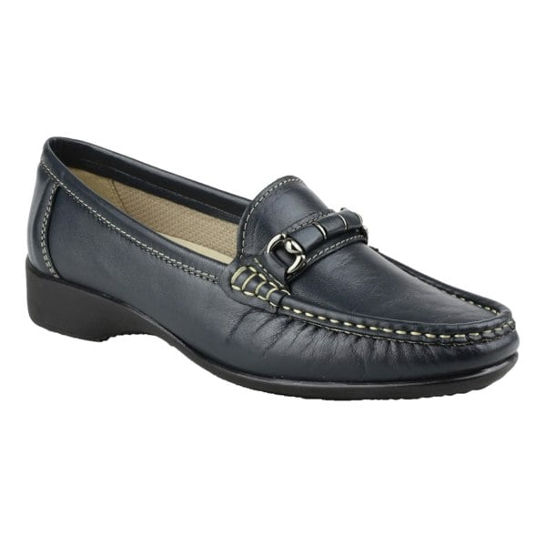 Cotswold Barrington Ladies Loafer Slip On Shoes - Navy