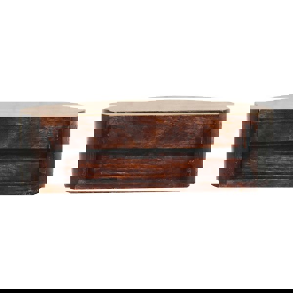 Artisan Furniture Solid Wood California Walnut Wall Mounted Rounded Bedside Table