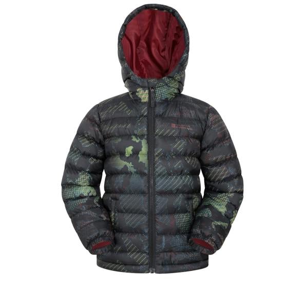 Mountain Warehouse Childrens/Kids Seasons Patterned Padded Jacket - Jet Black - 