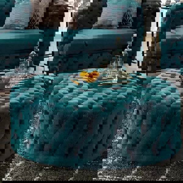 Napoleon Pouffe, Velvet-Weilai Concept-Weilai Concept