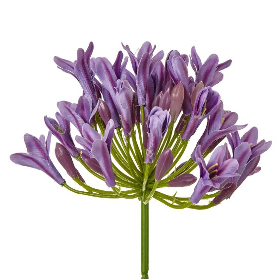 Wyld Haus Set of 3 Artificial Flowers Lilac Agapanthus Sprays
