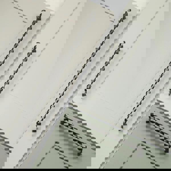 Handle & Home Brushed Grey Industrial Pipe Style Cabinet D Bar Handles