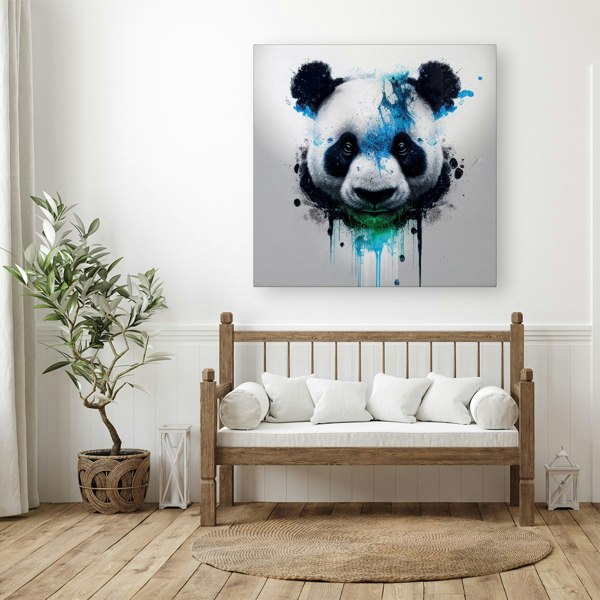 Warren Reed Panda Face Splashart Light Background Canvas