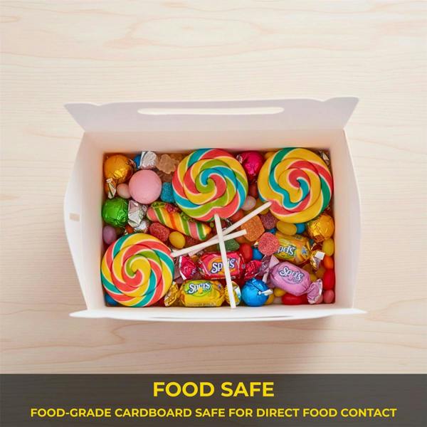 Blue Cardboard Party Food Boxes in Pack Sizes of 10, 20 or 30 for Snacks, Lunches and Treats image 8