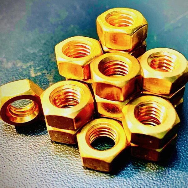 Fixaball Metric Full Hex Nut Brass DIN 934 M2- M24