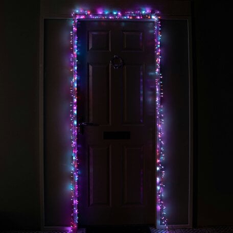 Samuel Alexander 5.5m 440 LED SupaBrights Door Christmas String Lights with Timer in Rainbow