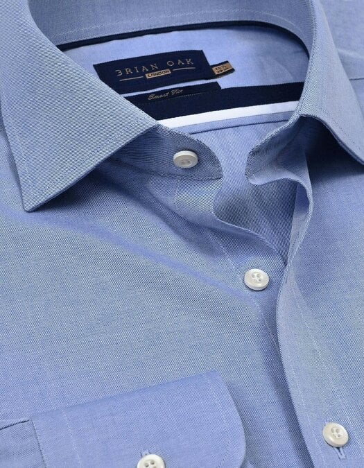 Men's Easy Iron Light Blue Dress Shirt