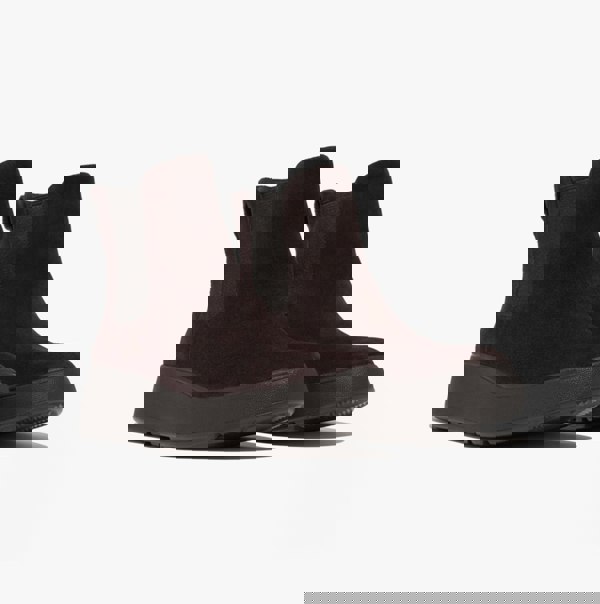 FitFlop F-MODE SUEDE FLATFORM Womens Chelsea Boots Chocolate Brown