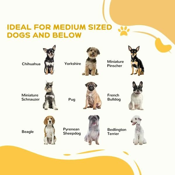 White freestanding dog gate for medium dogs and below (diagram)