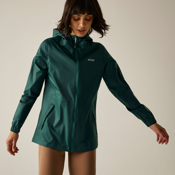 Regatta Womens Pack It III Waterproof Jacket - Mediterranean Green