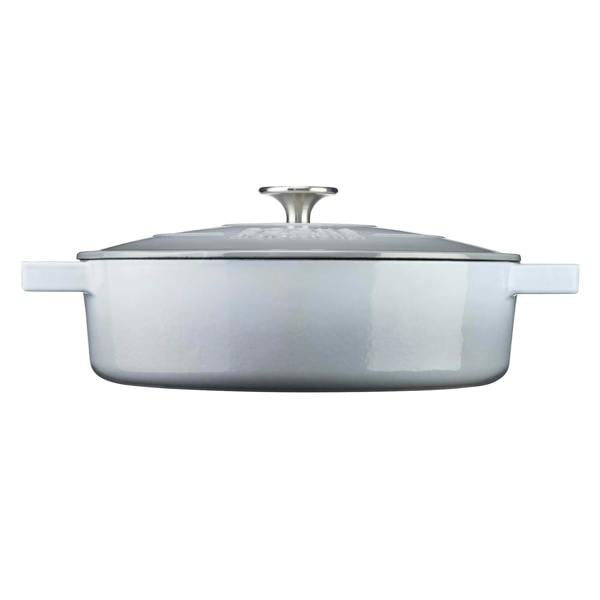 Cooks Professional 28cm Shallow Cast Iron Casserole | Grey