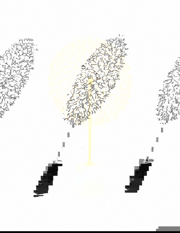 Anyhouz Tabletop Metal Tree Home Decor Marble Base 33cm