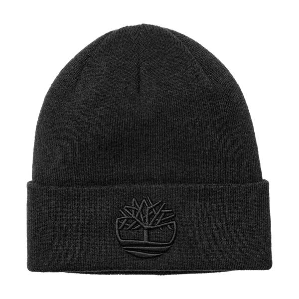 Timberland Unisex Adult Logo Ribbed Beanie - Black - 