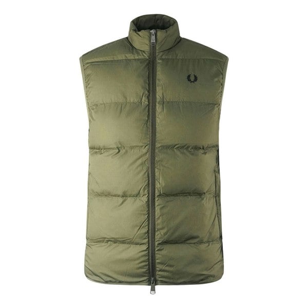 Fred Perry Insulated Quilted Uniform Gilet Jacket - Green