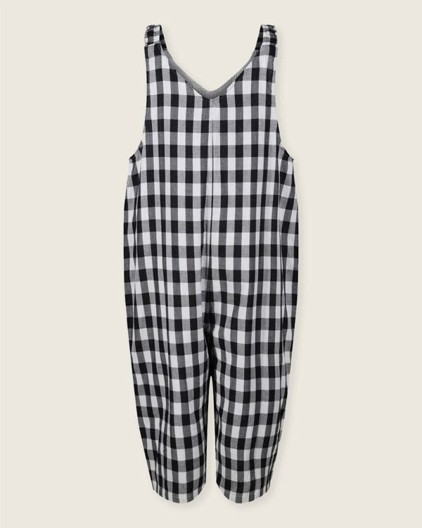 Grace Multicolour Check Print Reversible Wide Leg Jumpsuit - image 7