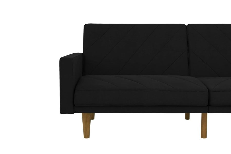 Dorel Home Paxson Clic Clac Sofa Bed in Black Fabric