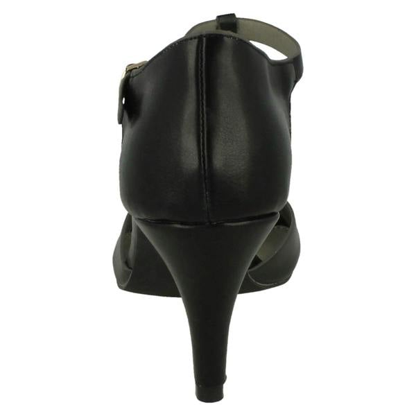 Spot On Ladies Spot On Heeled Peep-Toe Shoes
