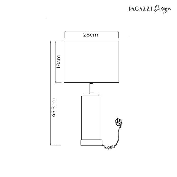 Pagazzi Lighting Rosalind Off White Table Lamp