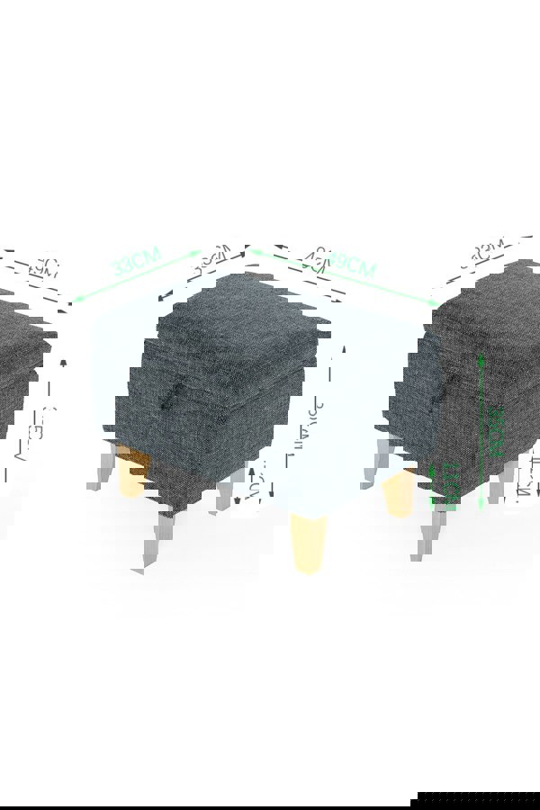 Living and Home Upholstered Storage Ottoman Footstool