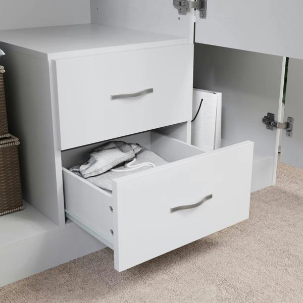 Vida Designs Riano 3 Door 2 Drawer Mirrored Wardrobe