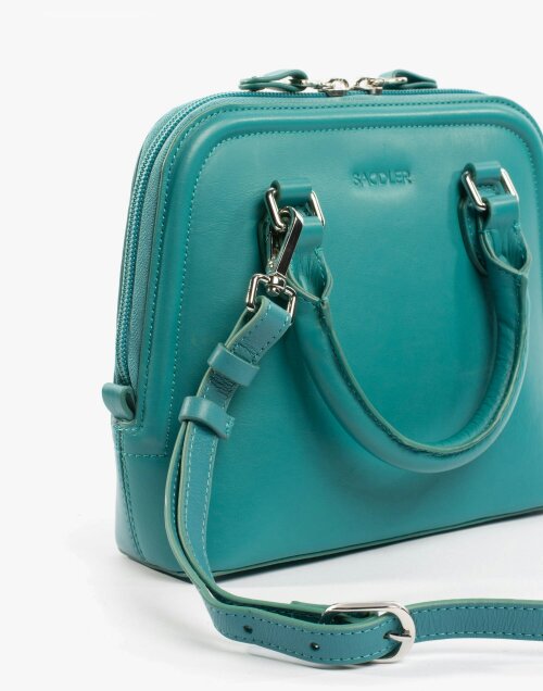 SADDLER KELLY Leather Zip Top Handbag  - Adjustable Strap, Phone Pocket, Crossbody or Handheld - RFID Protected