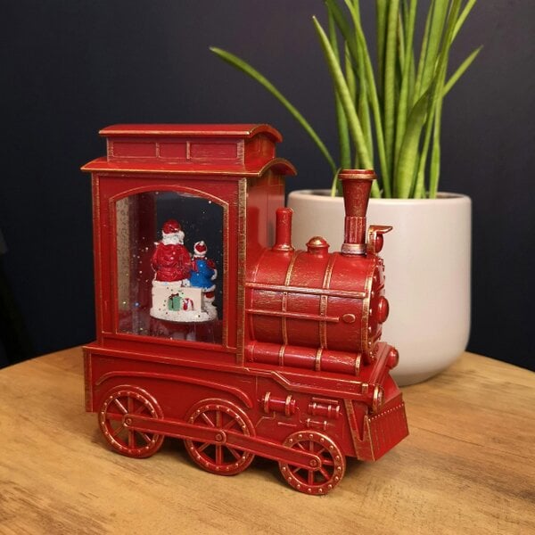 Samuel Alexander 17cm Battery Operated Light up SnowSwirl All Aboard! Christmas Decoration with LEDs