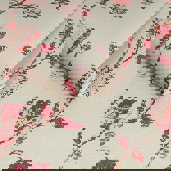 Joules Tree Of Life Floral Wallpaper | Red/Pink