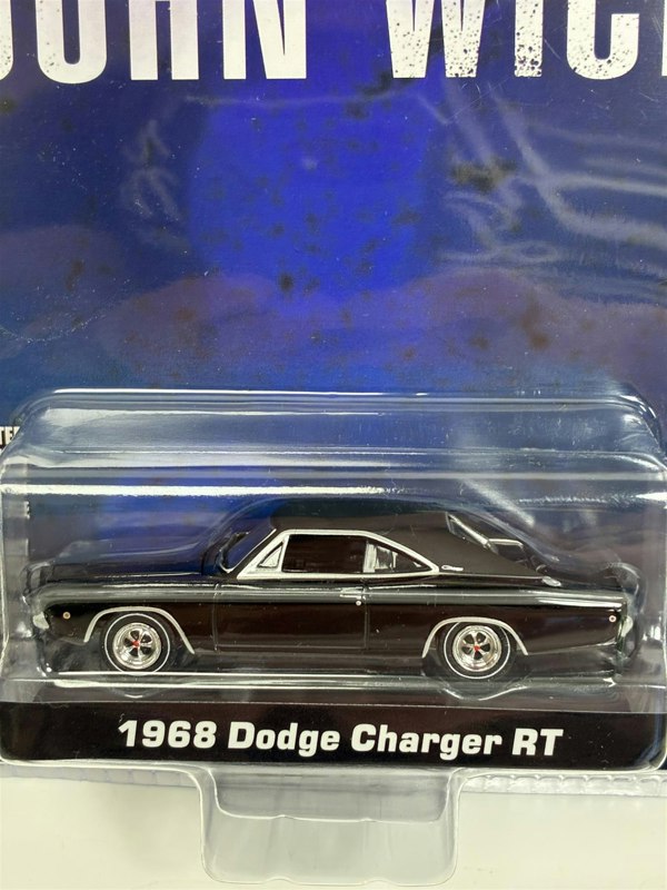 MCSlots John Wick 1968 Dodge Charger RT Black 1:64 Scale Greenlight 44930E