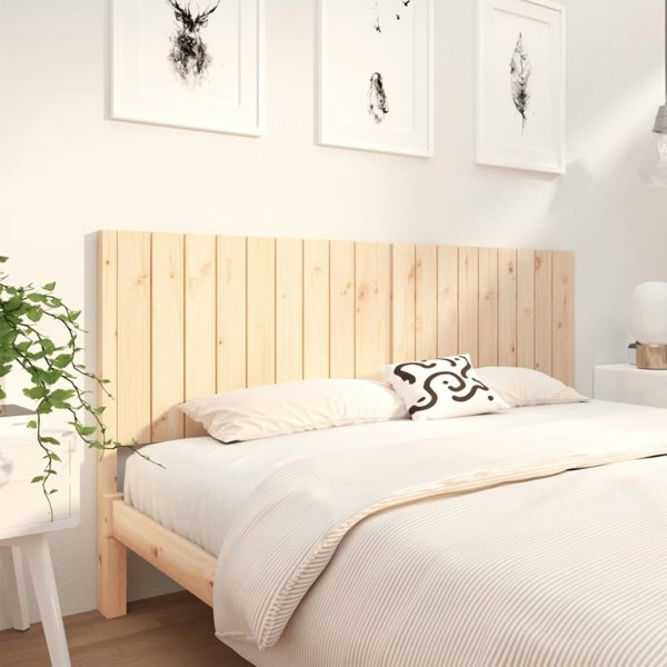Berkfield Bed Headboard 185.5x4x100 cm Solid Wood Pine