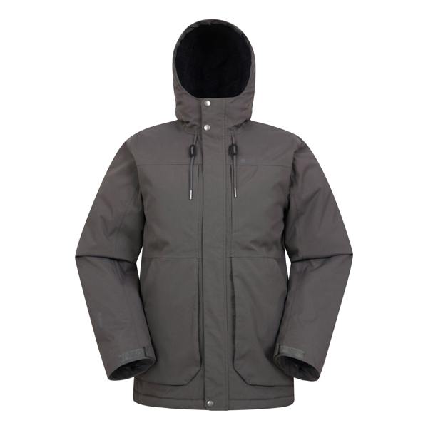 Mountain Warehouse Mens Coastline Borg Waterproof Jacket - Dark Grey - 