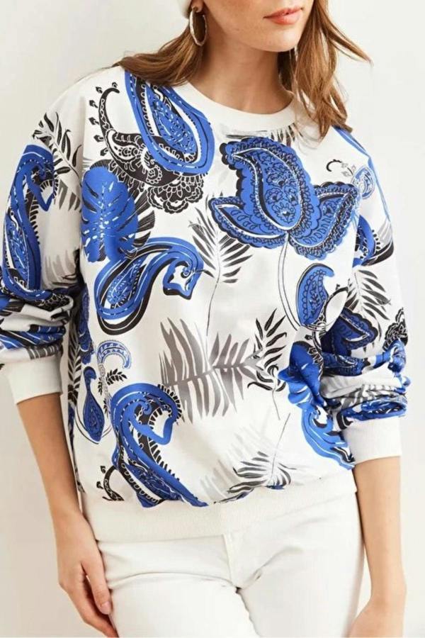 Hoxton Gal Basic Soft-Textured Oversized Sweatshirt