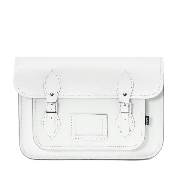 White Leather Satchel - Satchel - Zatchels