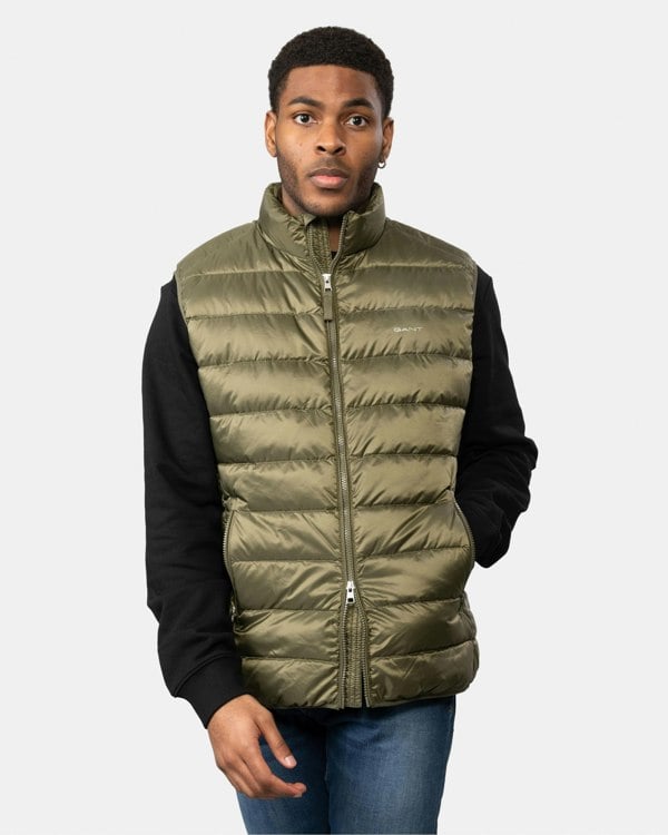 GANT Mens Light Down Gilet - 301 Racing Green