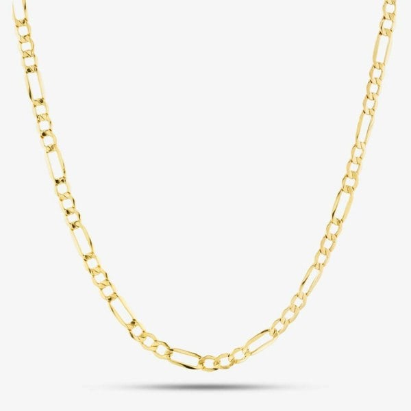 T. H. Baker 9ct Yellow Gold 18 Inch Hollow Figaro Chain HF080-18