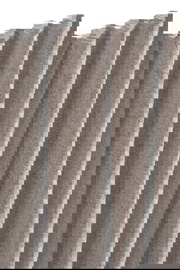 Living and Home 2 Panels Beige Faux Linen Back Tab or Rod Pocket Blackout Curtains for Bedroom, Living Room , 117cm W x 137cm H