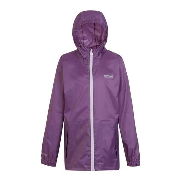 Regatta Great Outdoors Childrens/Kids Pack It Jacket III Waterproof Packaway Black - Sunset Purple - 