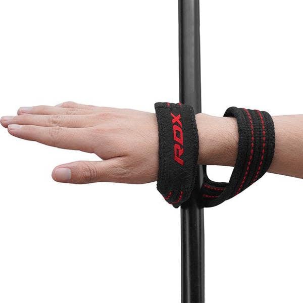 RDX Sports GYM LIFTING COTTON 8 STRAPS RED