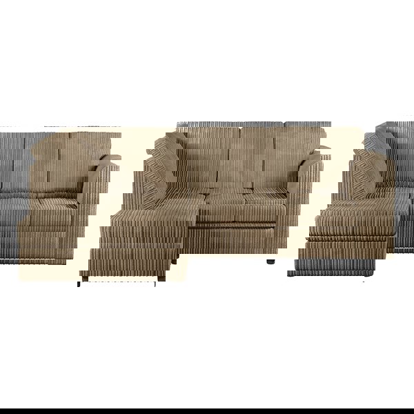 Furnishings For Less Luxor Cord Fabric 4 Seater Corner Sofa Full Back