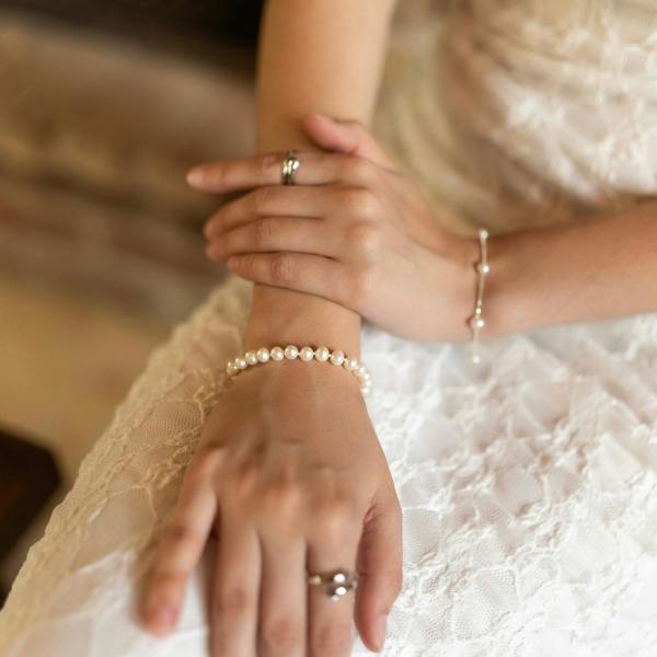 Spero London Large Natural Freshwater Real Pearl Strand Necklace and Bracelet Set