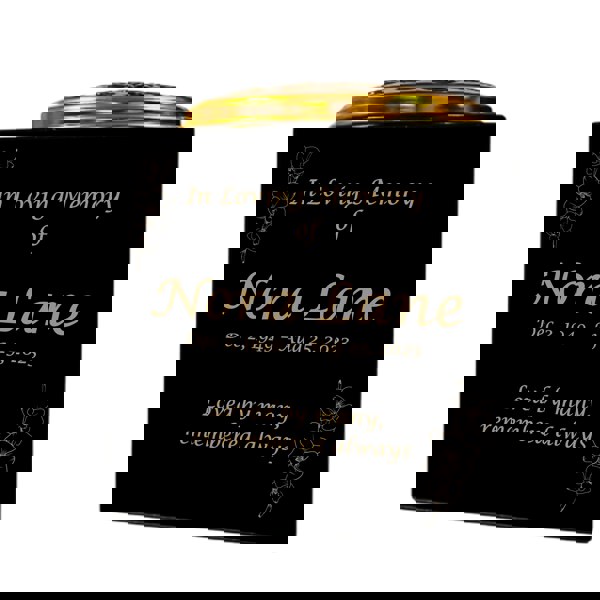 Memorials Direct Granite Memorial Vase- Solid Granite – Free Personalised Gold Engraving, Orchid 1 – Includes Metal Flower Pot Insert