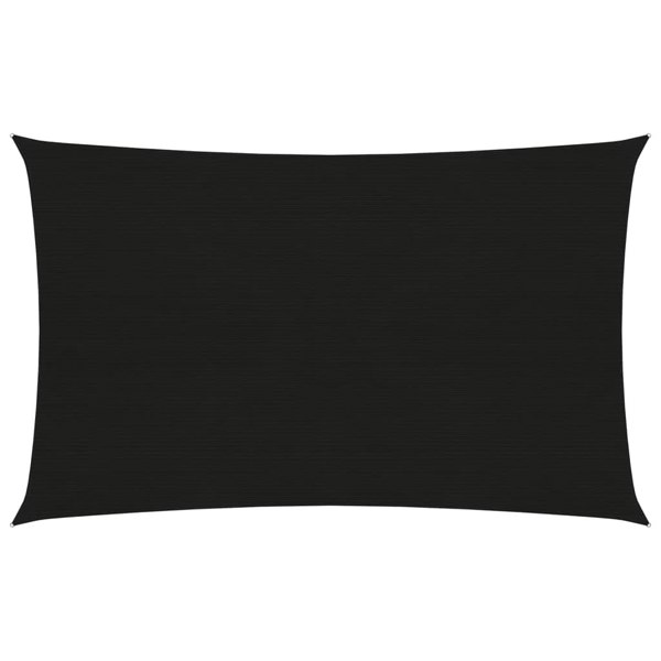 Berkfield Sunshade Sail 160 g/m�__ Black 5x7 m HDPE