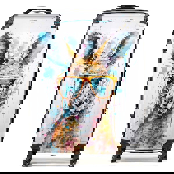 Warren Reed Splashart Kangaroo In Glasses Suitcase