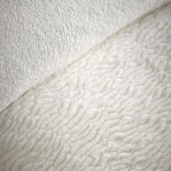 Catherine Lansfield Textured Wave Faux Fur Duvet Cover Set Cream