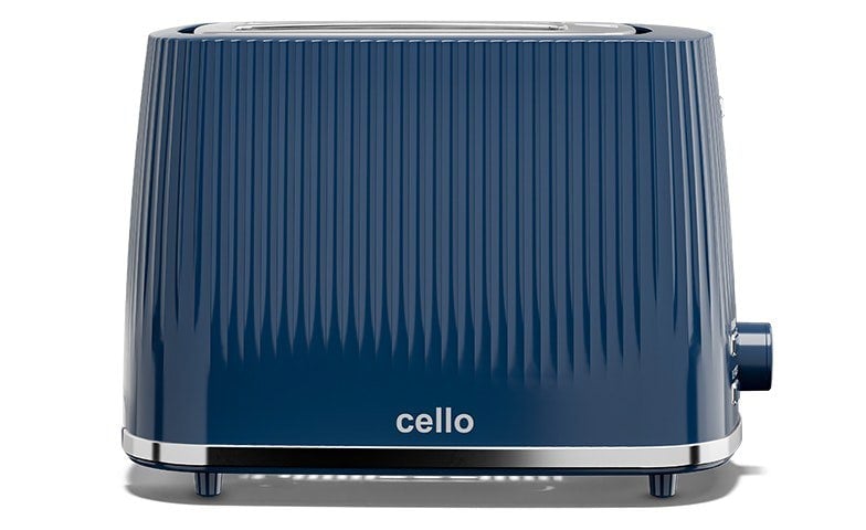 Cello Textured Blue 2 slice Toaster