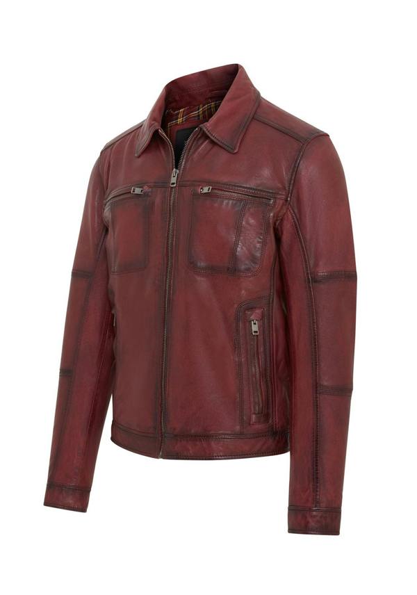 Infinity Leather Mens Classic Leather Biker Jacket - Bettles