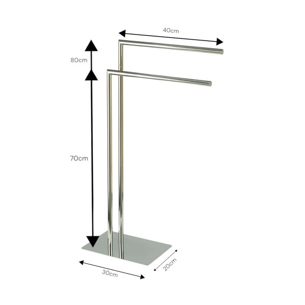 Showerdrape Stamford Stainless Steel Chrome Freestanding Towel Rail