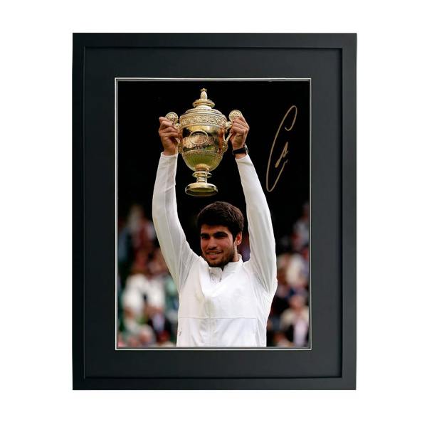 Carlos Alcaraz Signed 16x12 Image Deluxe Mount Frame
